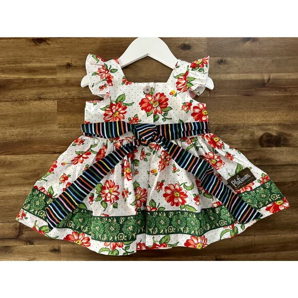 NEW Matilda Jane Platinum Ausgust Loves Me Floral Short Sleeve Top Cream Red 2 - Picture 3 of 9